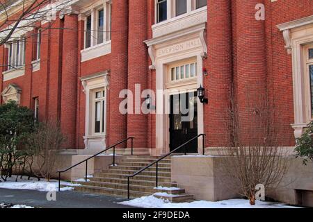 Oltre ad essere una delle migliori università, Harvard contiene numerose strutture di valore storico 23 dicembre 20219 a Boston, Massachusetts Foto Stock