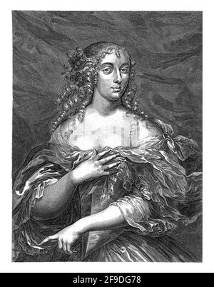 Ritratto di Louise Francoise de la Baume le Blanc de la Valliere, amante di Luigi XIV Foto Stock