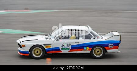 melk, austria, 03 set 2015, bmw 3,0 csl coupé su pista al classico wachau, gara per auto d'epoca Foto Stock