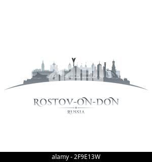 Profilo della città di Rostov-on-Don Russia. Illustrazione vettoriale Illustrazione Vettoriale