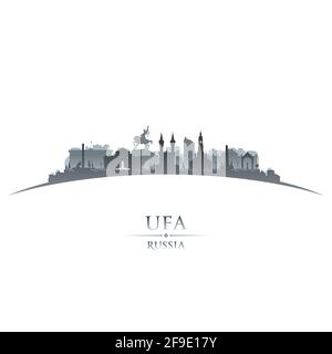 Profilo dello skyline di Ufa Russia. Illustrazione vettoriale Illustrazione Vettoriale