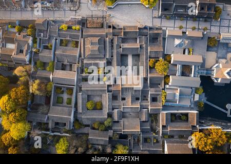 Veduta aerea del Giardino degli amministratori umili, un classico giardino cinese a Suzhou, Cina Foto Stock