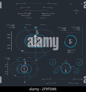 Interfaccia utente grafica futuristica. Illustrazione Vettoriale