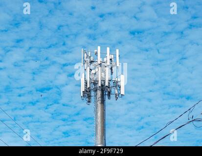 Torre cellulare a New Orleans, Louisiana, USA Foto Stock