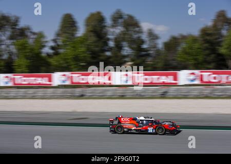 28 Lafargue Paul (fra), Chatin Paul-Loup (fra), Pilet Patrick (fra), Idec Sport, Oreca 07 - Gibson, azione durante la 2021 4 ore di Barcellona, 1° round della 2021 European le Mans Series, dal 15 al 17 aprile 2021 sul circuito di Barcellona-Catalunya, a Montmelo, vicino a Barcellona, Spagna - Foto Xavi Bonilla / DPPI / LiveMedia Foto Stock