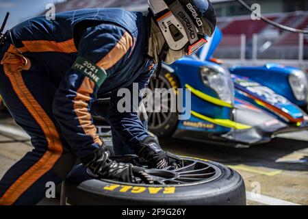 Ambiente durante la 2021 4 ore di Barcellona, 1° round della 2021 European le Mans Series, dal 15 al 17 aprile 2021 sul circuito di Barcellona-Catalunya, a Montmelo, vicino Barcellona, Spagna - Foto Xavi Bonilla / DPPI / LiveMedia Foto Stock