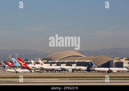Los Angeles, Stati Uniti d'America - 20. Febbraio 2016: Aeroporto di Los Angeles (LAX) negli Stati Uniti. Foto Stock