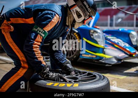 Ambiente durante la 2021 4 ore di Barcellona, 1° round della 2021 European le Mans Series, dal 15 al 17 aprile 2021 sul circuito di Barcellona-Catalunya, a Montmelo, vicino Barcellona, Spagna - Foto Xavi Bonilla / DPPI Foto Stock