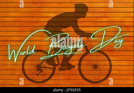 Evento salutare Giornata Mondiale della bicicletta Foto Stock