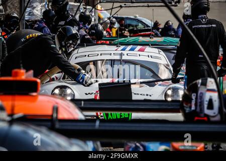 Pitlane , durante la 2021 4 ore di Barcellona, 1° round della 2021 European le Mans Series, dal 15 al 17 aprile 2021 sul circuito de Barcelona-Catalunya, a Montmelo, vicino Barcellona, Spagna - Foto Frédéric le Floc'h / DPPI Foto Stock