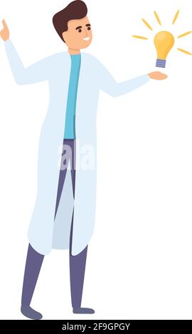 Icona idea scienziato di ricerca. Cartoon of Research Scientist idea vettore icona per il web design isolato su sfondo bianco Illustrazione Vettoriale