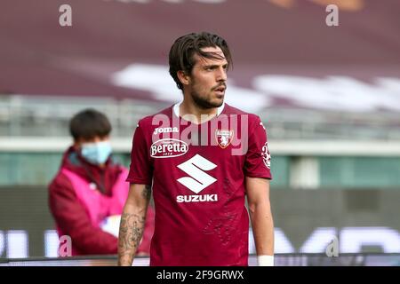 Simone Verdi del Torino FC durante la Serie A Football Match tra Torino FC e ROMA allo Stadio Olimpico Grande Torino il 18 aprile 2021 a Torino, Foto Stock