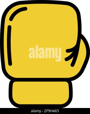 Icona dei guanti imbottiti. Profilo guanti imbottiti icona vettoriale per il web design isolato su sfondo bianco Illustrazione Vettoriale