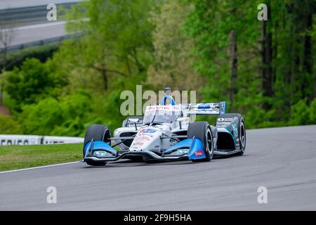 Birmingham, Alabama, Stati Uniti. 17 Apr 2021. GRAHAM RAHAL (15) degli Stati Uniti pratica per l'Honda Indy Grand Prix dell'Alabama al Barber Motorsports Park di Birmingham, Alabama. Credit: Eddie Hurskin Grindstone Media/ASP/ZUMA Wire/Alamy Live News Foto Stock