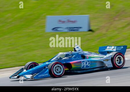 Birmingham, Alabama, Stati Uniti. 17 Apr 2021. SCOTT MCLAUGHLIN (3) di Christchurch, Nuova Zelanda pratica per l'Honda Indy Grand Prix di Alabama al Barber Motorsports Park di Birmingham, Alabama. Credit: Eddie Hurskin Grindstone Media/ASP/ZUMA Wire/Alamy Live News Foto Stock