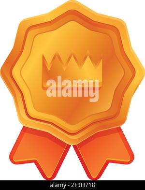 Simbolo della corona di classifica. Cartoon of Ranking corona emblema vettore icona per web design isolato su sfondo bianco Illustrazione Vettoriale