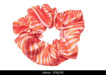 Seta rosa Scroccante isolato su sfondo bianco. Acconciatura di capelli  colorati elastici, Bobble Scrunchie Hairband. Immagine quadrata Foto stock  - Alamy