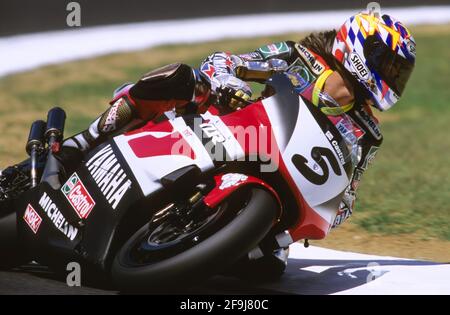 Norick Abe (JPN, Yamaha 500, Imola GP 1997 Foto Stock