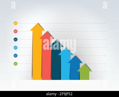 Grafico, grafico, stile 3D. Elemento infografico. Illustrazione Vettoriale