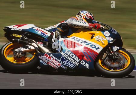 Alex Criville, (SP), Honda 500, Madrid GP Moto 1998, Jarama Foto Stock