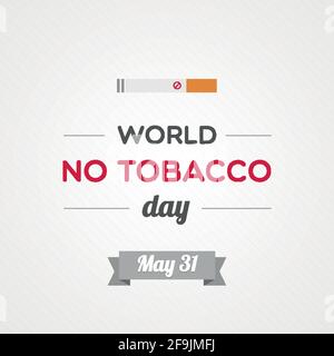 Giornata mondiale del tabacco. Maggio 31. Illustrazione vettoriale, design piatto Illustrazione Vettoriale