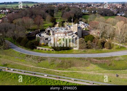 Vista panoramica del castello di Walmer, Walmer, Kent Foto Stock