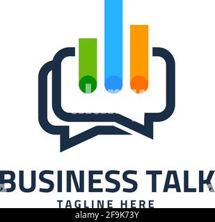 Logo Deisgn Vector Business Talk Illustrazione Vettoriale