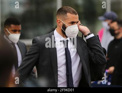 Florentino Pérez e Real madrid arrivano a liverpool Foto Stock