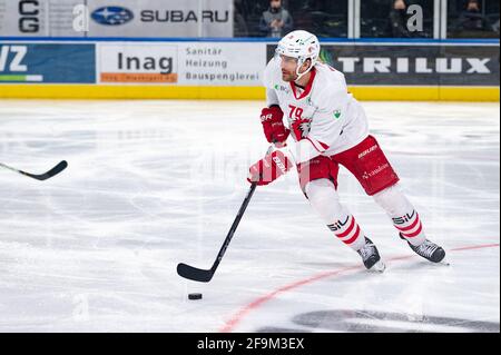 Zurigo, Svizzera. 19 Apr 2021. 19 aprile 2021, Zurigo, Hallenstadion, NL 1/4 finale - gioco 4: ZSC Lions - Losanna HC, 79 Joel Genazzi (Losanna) (Svizzera/Croazia OUT) Credit: SPP Sport Press Photo. /Alamy Live News Foto Stock