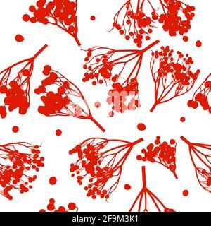 Ramoscelli senza cuciture con bacche rosse. Illustrazione vettoriale Illustrazione Vettoriale