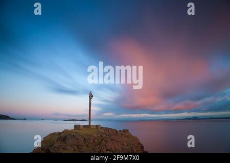 Downing Point a Dalgety Bay al tramonto, Fife Scotland Foto Stock