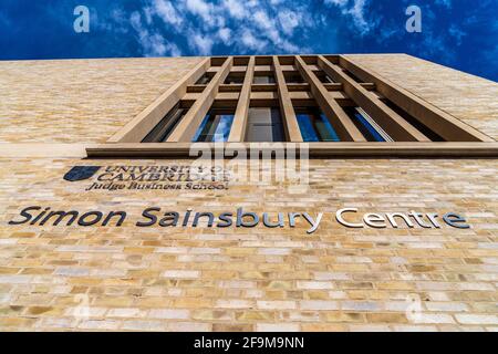 Simon Sainsbury Center, parte della Judge Business School, Cambridge University. Architetto Stanton Williams 2018. Vincitore del premio nazionale RIBA 2019. Foto Stock