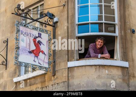 Rod Humphris padrone del pub Raven a Bath, Somerset, che ha cacciato il leader laburista Sir Kier Starmer fuori dal pub durante una fila riscaldata sopra il blocco. Foto Stock