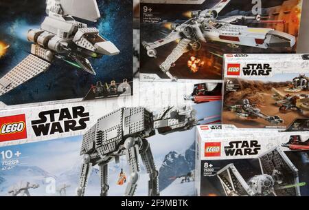 LEGO Star Wars in una vetrina per i negozi di toyshop Foto Stock