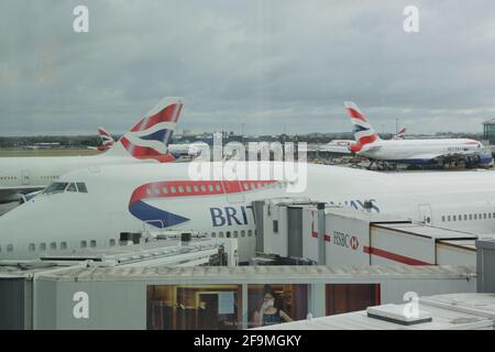 Londra, Heathrow, UK 2.09.2019 - British Airways Boeing 747-400 aerei in LHR Foto Stock