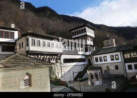 Monastero di San Jovan Bigorski nel Parco Nazionale di Mavrovo, Macedonia. Foto Stock