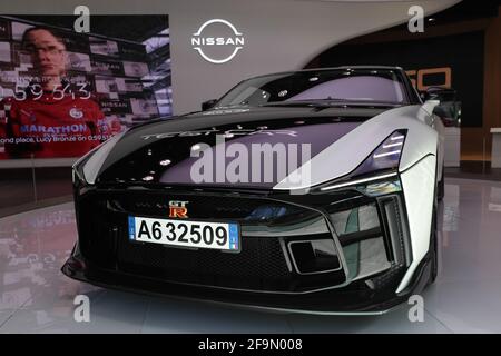 Tokyo, Giappone. 19 Apr 2021. Nissan GT-R 50 by Ital design in mostra al Nissan Crossing di Ginza. (Foto di Stanislav Kogiku/SOPA Images/Sipa USA) Credit: Sipa USA/Alamy Live News Foto Stock