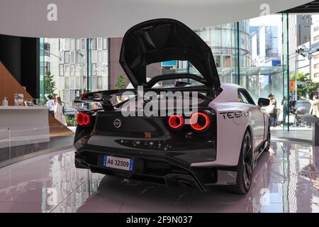Tokyo, Giappone. 19 Apr 2021. Nissan GT-R 50 by Ital design in mostra al Nissan Crossing di Ginza. Credit: Stanislav Kogiku/SOPA Images/ZUMA Wire/Alamy Live News Foto Stock