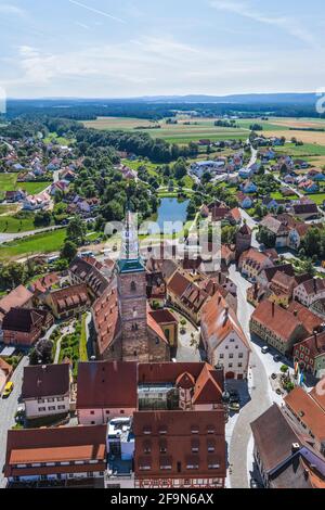 Veduta aerea di Wolframs-Eschenbach Foto Stock