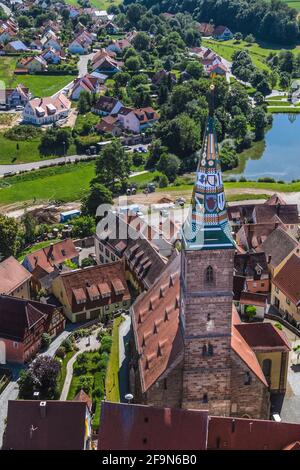 Veduta aerea di Wolframs-Eschenbach Foto Stock