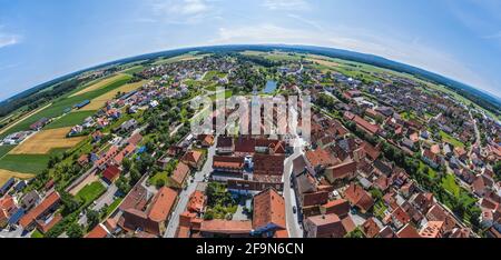 Veduta aerea di Wolframs-Eschenbach Foto Stock