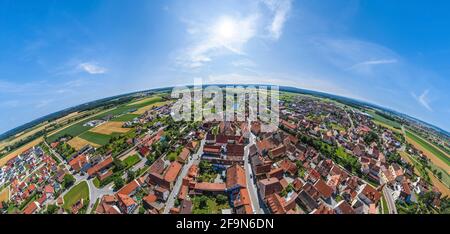 Veduta aerea di Wolframs-Eschenbach Foto Stock