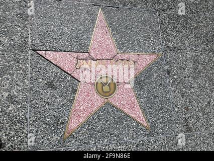 Hollywood, California, USA 17 aprile 2021 una visione generale dell'atmosfera dell'attore Jimmie Dodd's Star sulla Hollywood Walk of Fame il 17 aprile 2021 a Hollywood, California, USA. Foto di Barry King/Alamy Stock foto Foto Stock