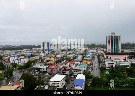 Una vista di Miri, Sarawak, Malesia. Foto Stock