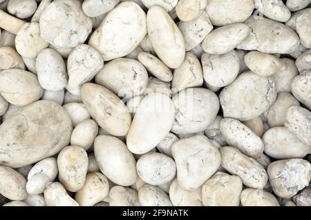 Pietre bianche del fiume - astratto Foto Stock