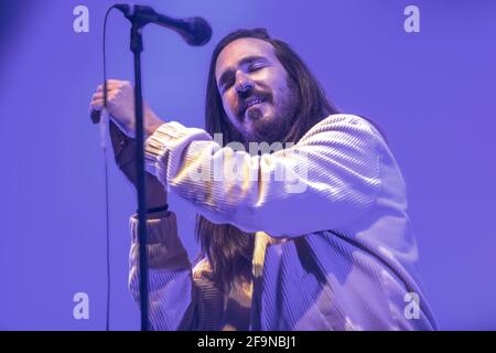 Carlos tristezza esibendosi al Sant Jordi Club, Barcellona 17 aprile 2021. Fotografo: ALE Espaliat Foto Stock