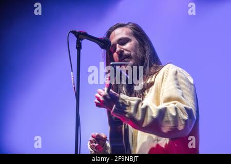 Carlos tristezza esibendosi al Sant Jordi Club, Barcellona 17 aprile 2021. Fotografo: ALE Espaliat Foto Stock