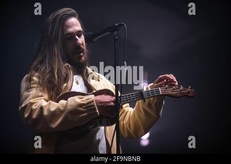 Carlos tristezza esibendosi al Sant Jordi Club, Barcellona 17 aprile 2021. Fotografo: ALE Espaliat Foto Stock