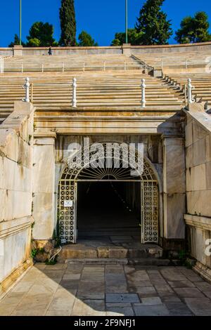 tunnel dello stadio panathenaic per atleta ad atene in grecia Foto Stock
