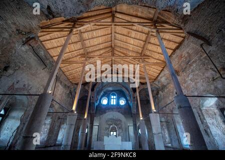 PERUSHTITSA, BULGARIA. Chiesa monumento San Arcangelo Michele interno, Perushtitza, Plovdiv Regione Foto Stock